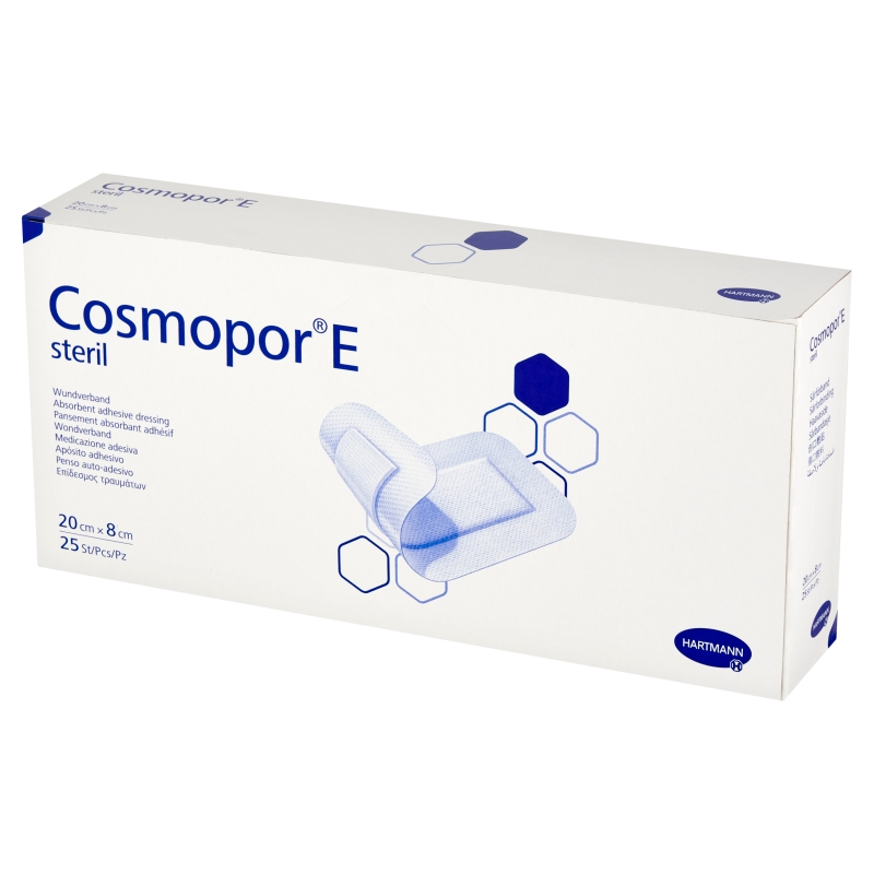 COSMOPOR E , opatrunek jałolwy 20 x 8 cm, 25 szt.