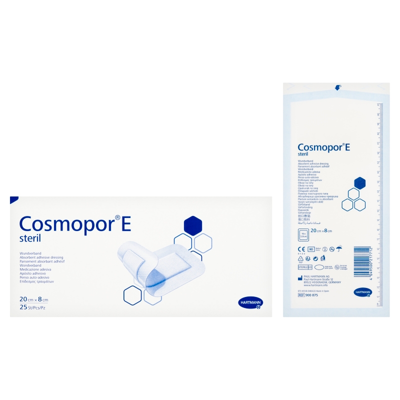 COSMOPOR E , opatrunek jałolwy 20 x 8 cm, 25 szt.