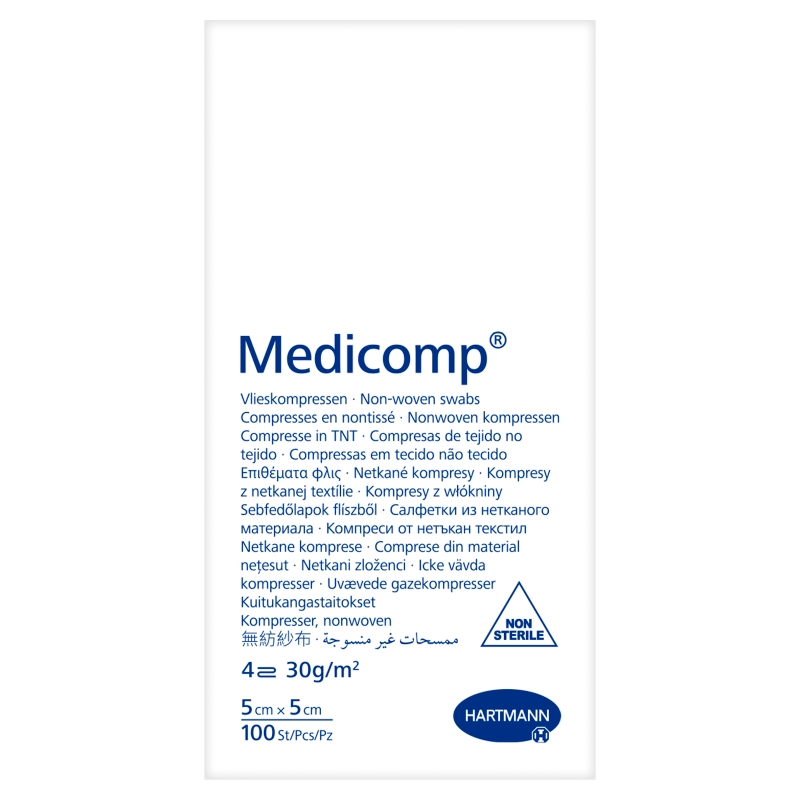 Kompres MEDICOMP  niejałowy 5 x 5 cm, 100 szt.