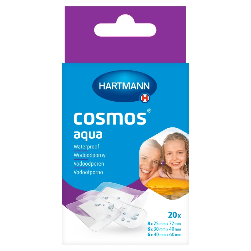 Cosmos Aqua  plaster wodoodporny 3 rozmiary, 20 szt. 