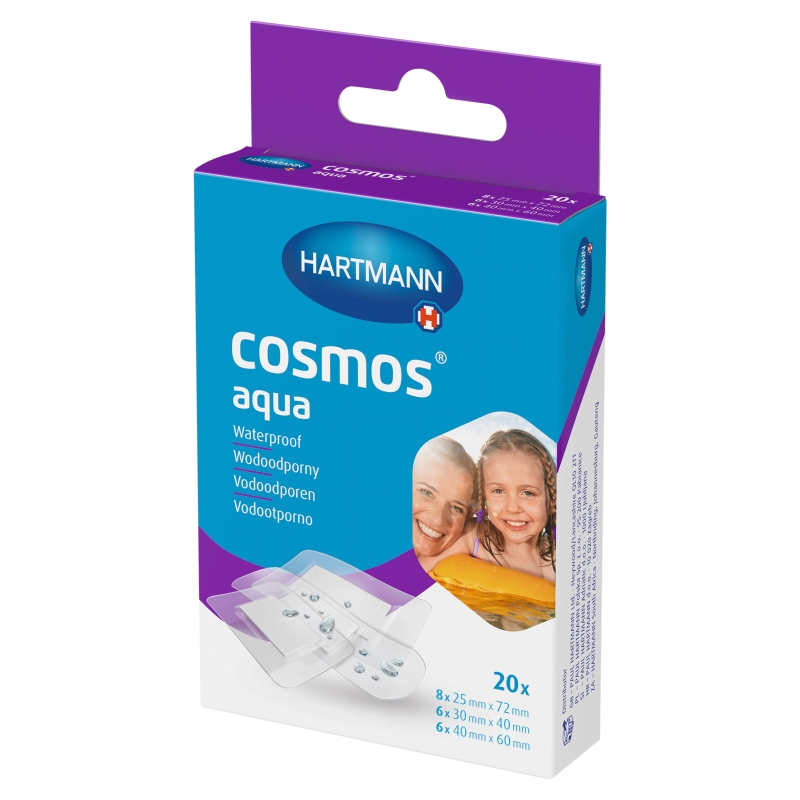 Cosmos Aqua , plaster wodoodporny 3 rozmiary, 20 szt.