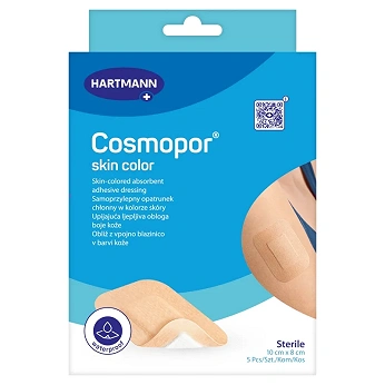 Cosmopor skin color , opatrunek samoprzylepny w kolorze skóry 10 cm x 8 cm, 5 szt.