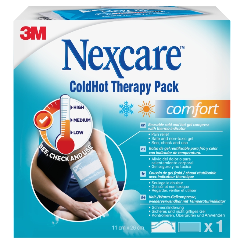 3M Nextcare ColdHot Therapy Pack Comfort   okład zimno-ciepły żelowy wielokrotnego użytku, 11 x 26 cm, 1 szt.