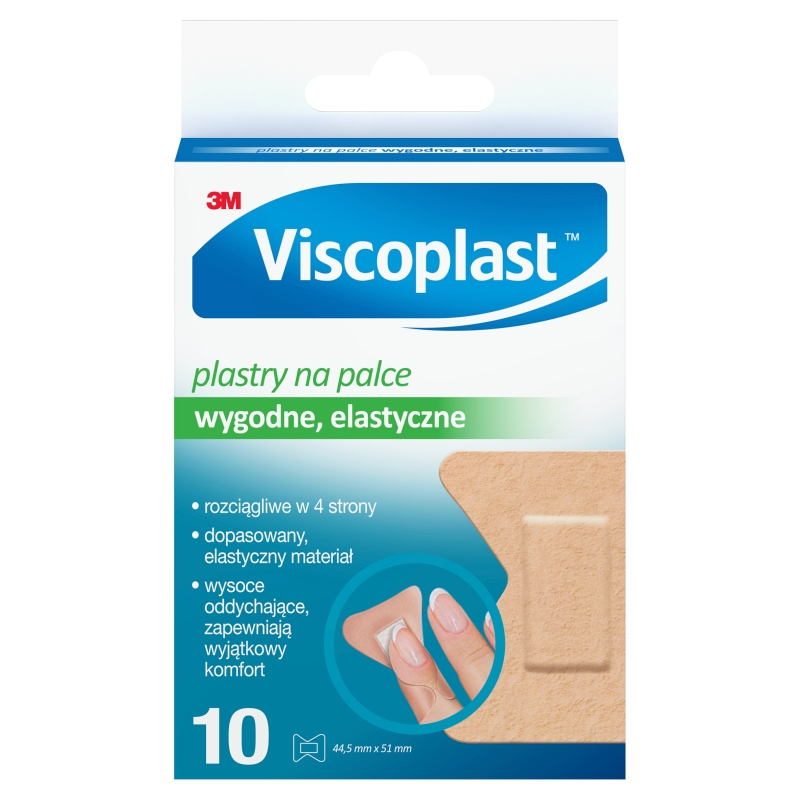 Viscoplast Plastry na Palce wygodne i elastyczne 44,5 mm x 51 mm, 10 szt.