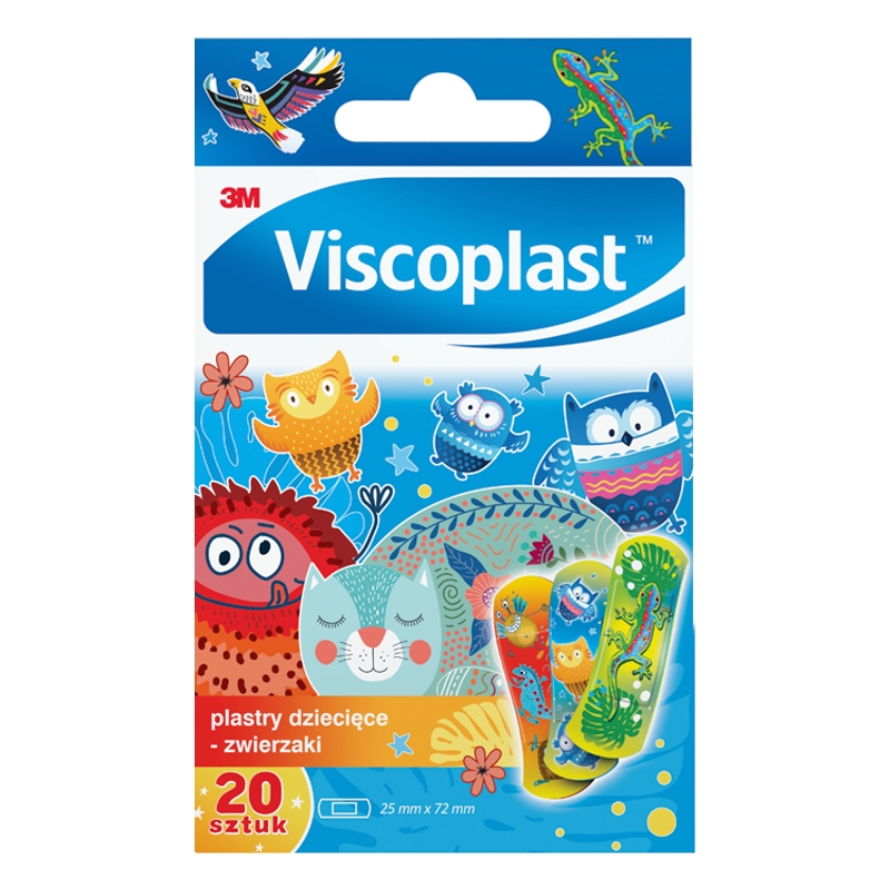 Viscoplast Plastry  dla dzieci zwierzaki, 20 szt.