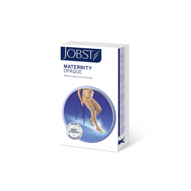 JOBST Maternity Opaque, rajstopy uciskowe dla kobiet w ciąży, CCL1 czarne, rozmiar 4 ZP, 1 para