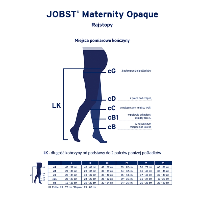 JOBST Maternity Opaque, rajstopy uciskowe dla kobiet w ciąży, CCL1 karmel, rozmiar 5 ZP, 1 para