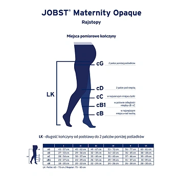 JOBST Maternity Opaque, rajstopy uciskowe dla kobiet w ciąży, CCL1 karmel, rozmiar 2 ZP, 1 para