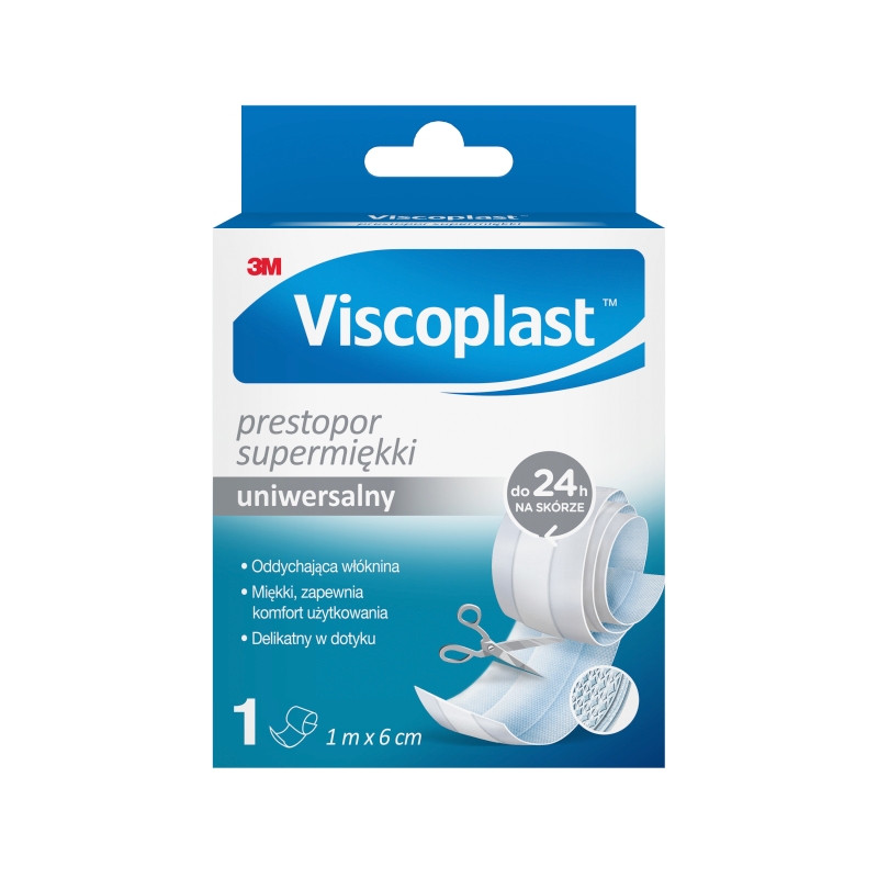 Viscoplast Prestopor, plaster, 1 m x 6 cm, 1 szt.