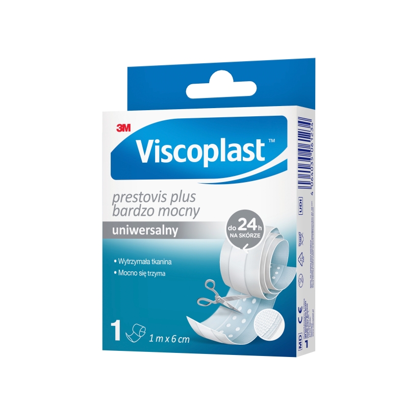 Viscoplast Prestovis Plus, bardzo mocny plaster do cięcia, 1 m x 6 cm, 1 szt.