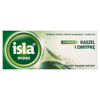 Isla - Moos, pastylki do ssania na kaszel i chrypkę, 30 szt.