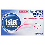 Isla medic voice , pastylki na chrypkę i problemy z głosem o smaku wiśniowym, 20 szt.