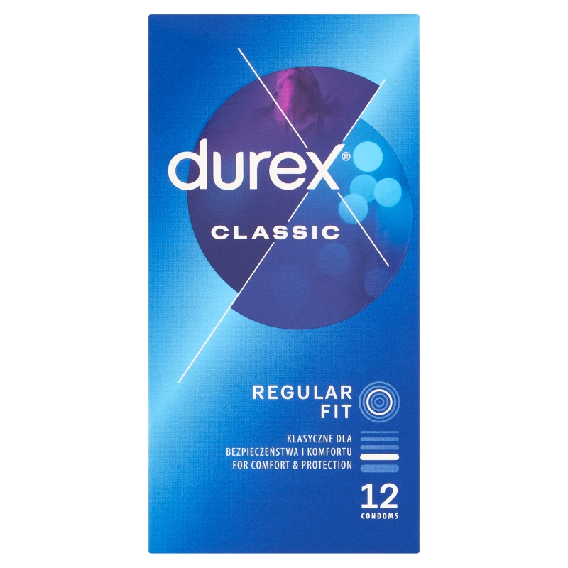 Durex Classic, prezerwatywa klasyczna, 12 szt.