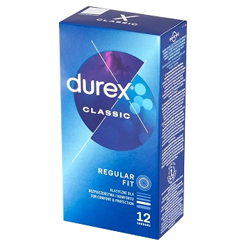 Durex Classic, prezerwatywa klasyczna, 12 szt.