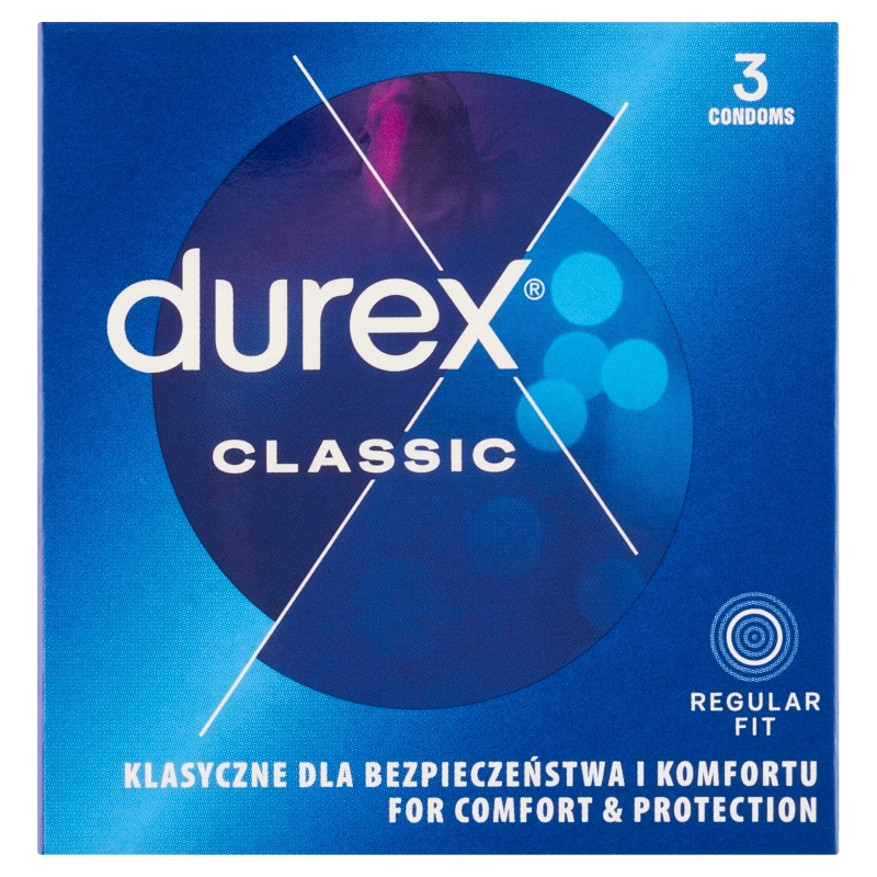 Durex Classic, prezerwatywy klasyczne, 3 szt.