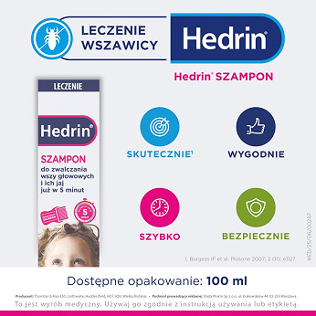 Hedrin , szampon na wszawice, 100 ml