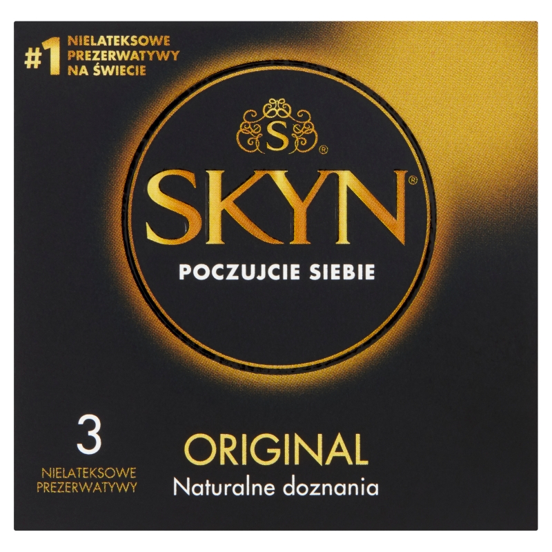 Unimil Skyn Original, nielateksowe prezerwatywy, 3 szt.
