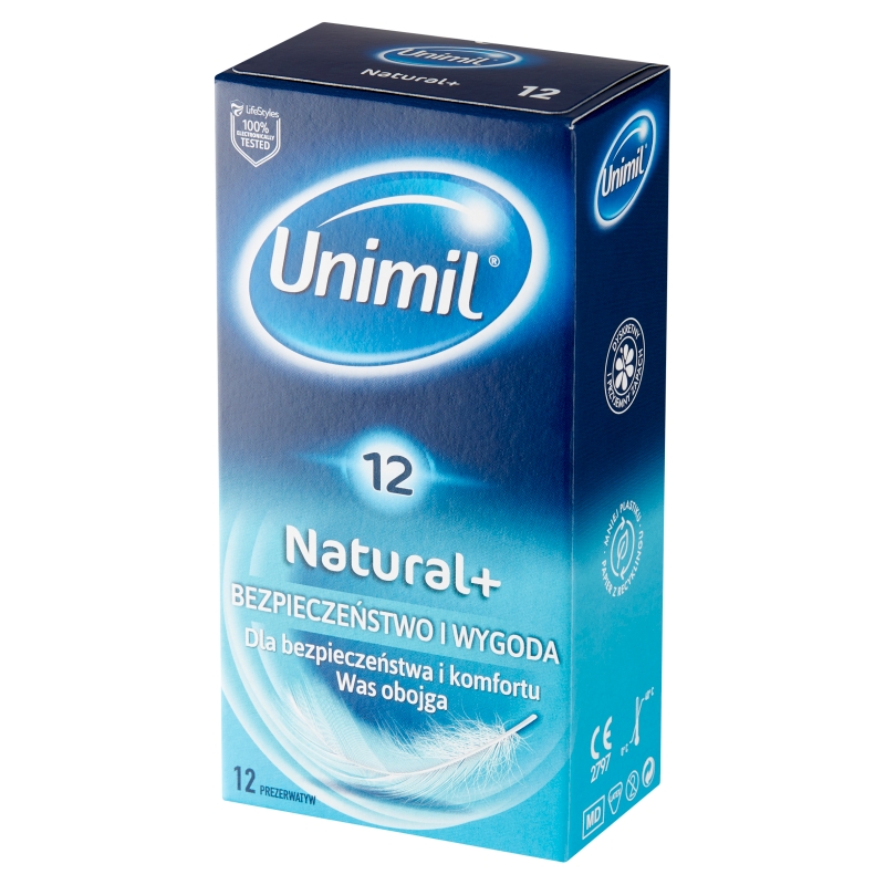 Unimil Natural+, prezerwatywy 12 szt.