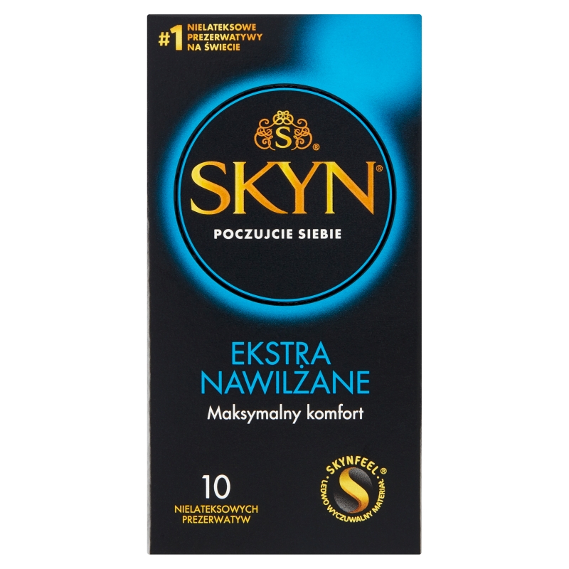 Unimil Skyn Ekstra Nawilżenie, nielateksowe prezerwatywy, 10 szt.