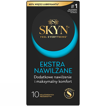 Unimil Skyn Ekstra Nawilżenie, nielateksowe prezerwatywy, 10 szt.