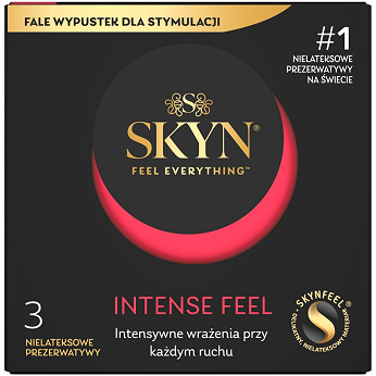 Skyn Intense Feel, prezerwatywy z wypustkami, 3 szt.