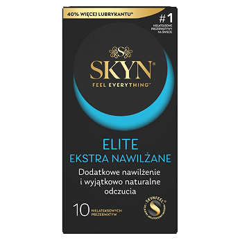 Skyn Elite Ekstra, ekstra nawilżane prezerwatywy, 10 szt.