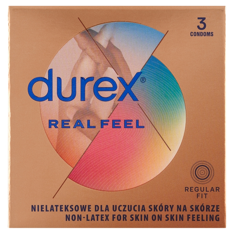 Durex Real Feel, prezerwatywy nielateksowe, 3 szt.