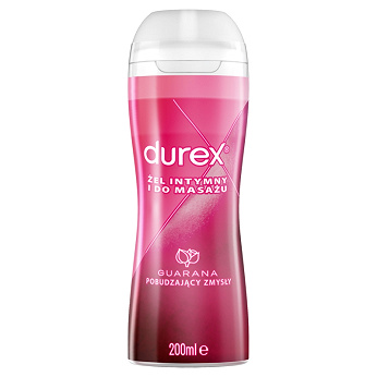 Durex Play 2w1, nawilżający żel intymny do masażu z guaraną, 200 ml
