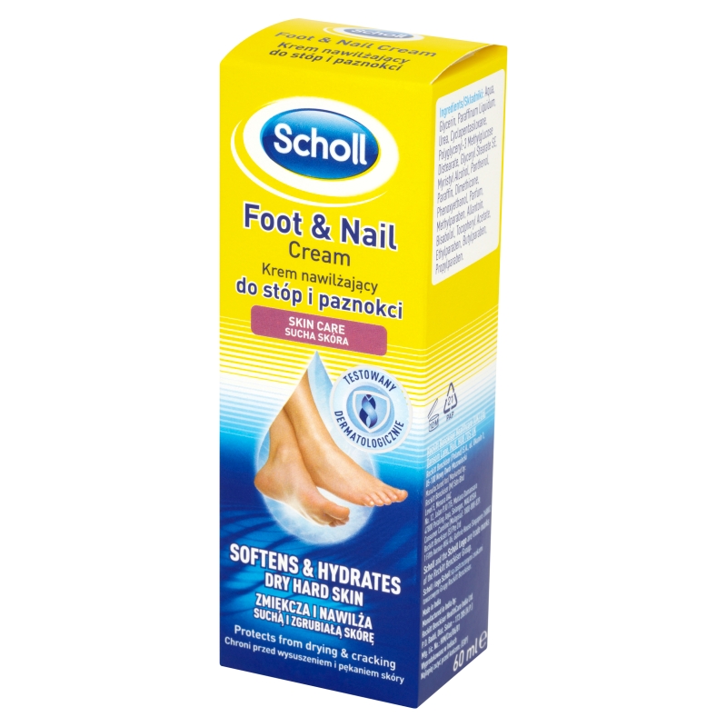 Scholl Krem , nawilżający do stóp i paznokci, 60 ml