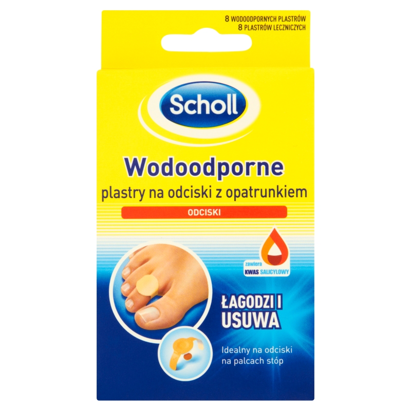 Scholl plastry, woodoporne plastry na odciski, 8 szt.