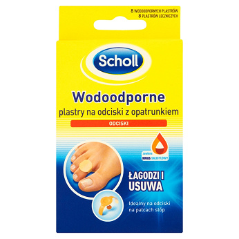 Scholl plastry, woodoporne plastry na odciski, 8 szt.