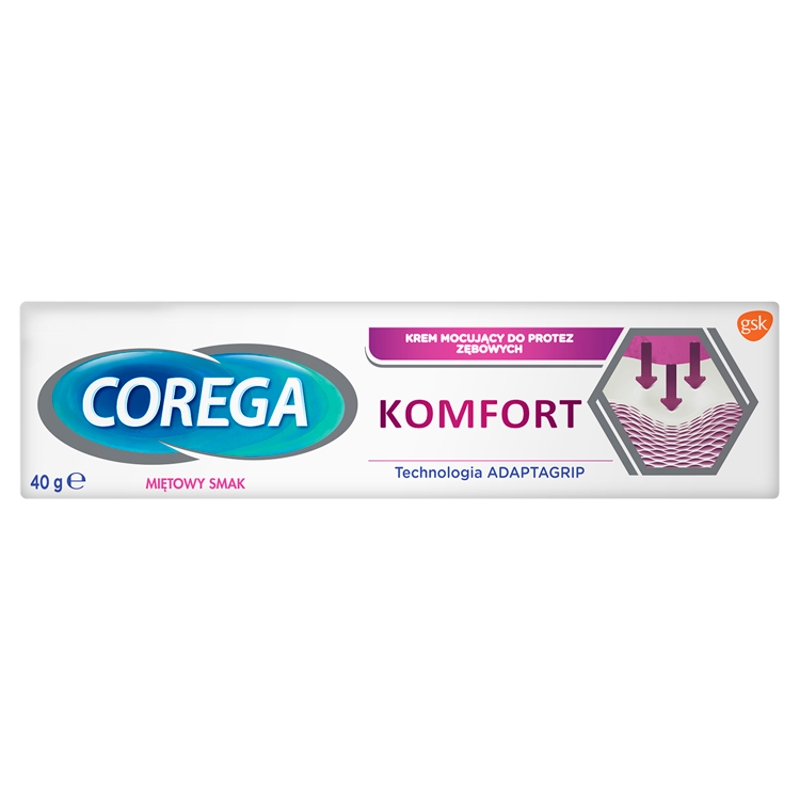 Corega Komfort, krem mocujący do protez zębowych, 40 g