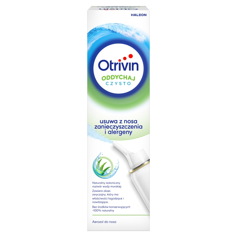 Otrivin Oddychaj Czysto aerozol usuwający z nosa zanieczyszczenia i alergeny, 100 ml