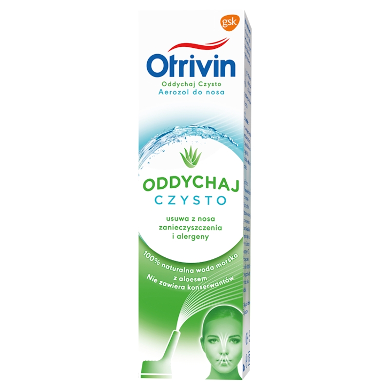 Otrivin Oddychaj Czysto, aerozol usuwający z nosa zanieczyszczenia i alergeny, 100 ml