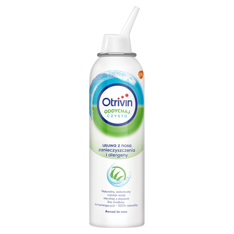 Otrivin Oddychaj Czysto, aerozol usuwający z nosa zanieczyszczenia i alergeny, 100 ml