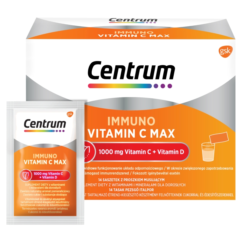 Centrum IMMUNO Vitamin C Max , proszek,  14 szt.