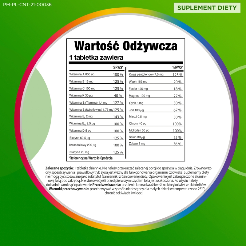 Centrum kompletne od A do Z , tabletki z zestawem witamin i minerałów dla dorosłych, 100 szt.