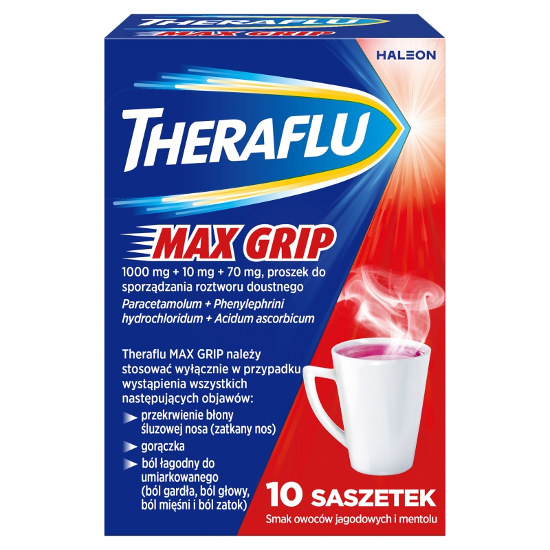 Theraflu Max Grip, 10 saszetek