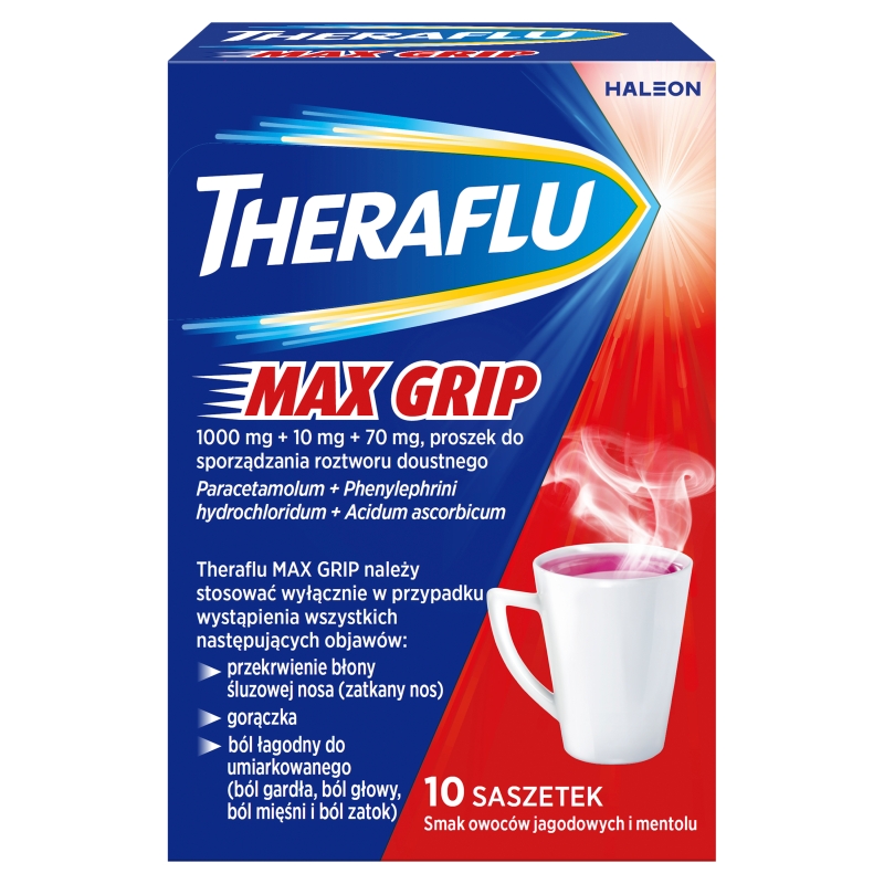 Theraflu Max Grip, 10 saszetek