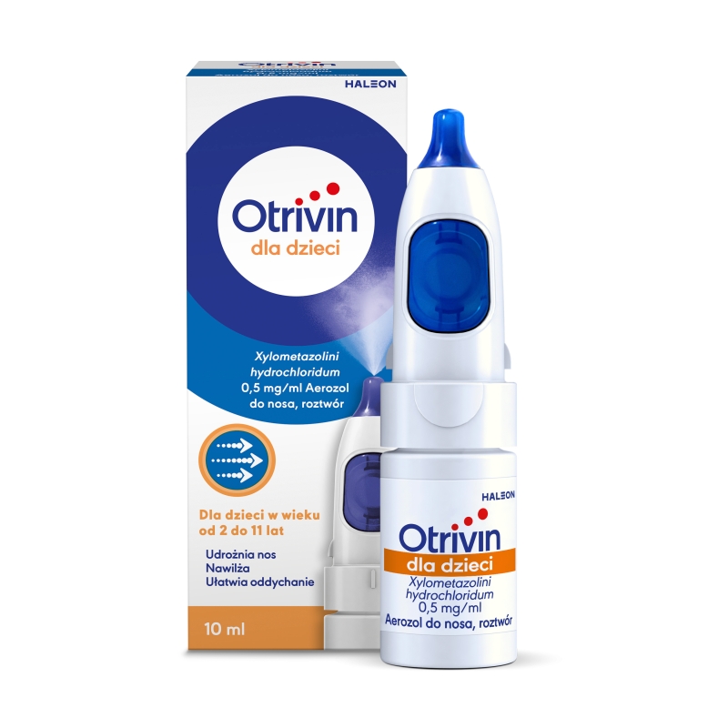 Otrivin Dla Dzieci 0,5 mg/ml, aerozol do nosa, 10 ml