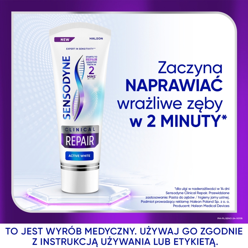 Sensodyne Clinical Repair Active White, pasta. 75 ml
