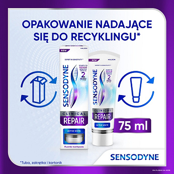 Sensodyne Clinical Repair Active White, pasta. 75 ml