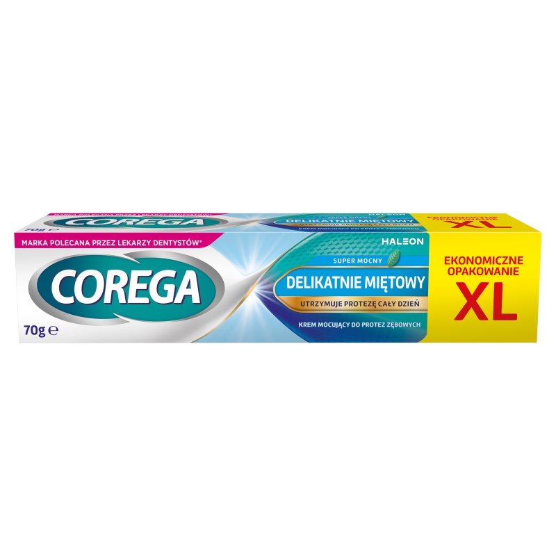 Corega Super Mocny krem mocujący do protez zębowych, delikatnie miętowy, 70g