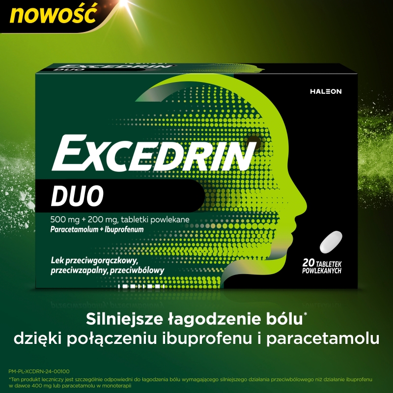 Excedrin Duo, 20 tabletek powlekanych