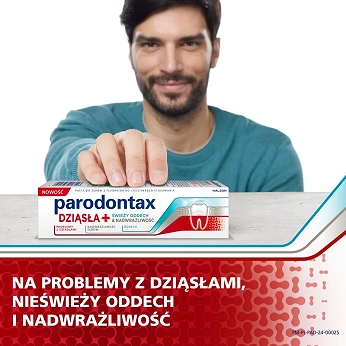 Parodontax Dziąsła + Świeży oddech, Nadwrażliwość, pasta do zębów, 75 ml