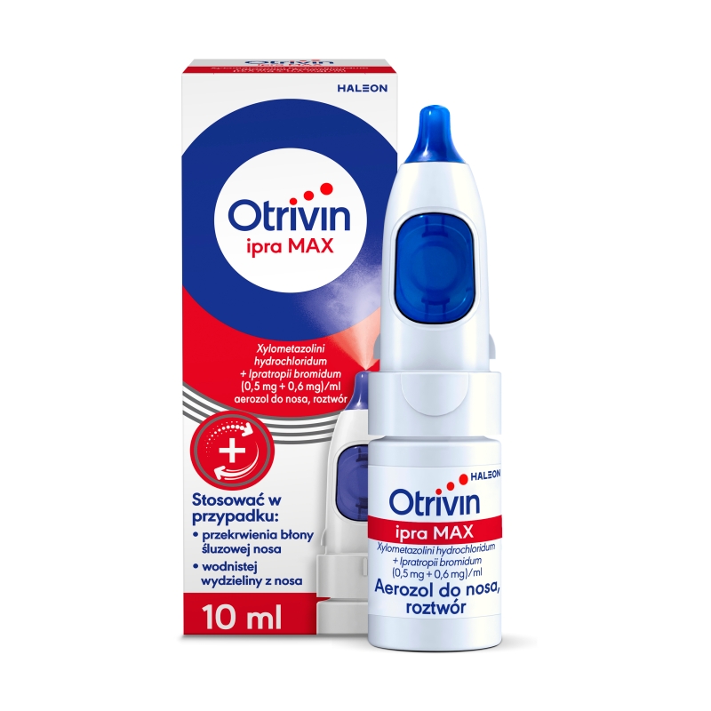 Otrivin Ipra Max 500mcg + 600mcg, aerozol do nosa, 10 ml