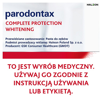 Parodontax Complete Protection Whitening, pasta wybielająca do zębów, 75 ml