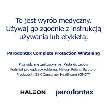 Parodontax Complete Protection Whitening, pasta wybielająca do zębów, 75 ml