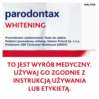 Parodontax Whitening, pasta do zębów wybielająca, 75 ml
