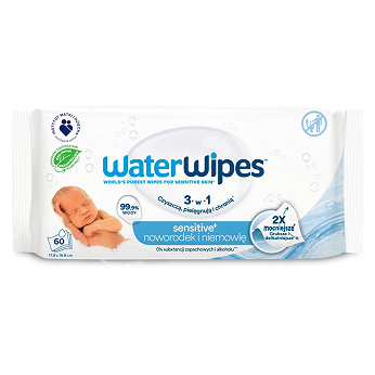 WaterWipes BIO , chusteczki nasączone czystą wodą, 60 szt.